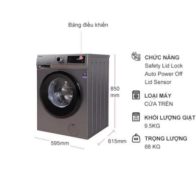 Máy giặt Toshiba Inverter 9.5 kg TW-BK105S3V (SK)