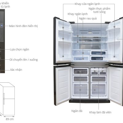 Tủ lạnh Sharp Inverter 556 lít SJ-FX630V-ST
