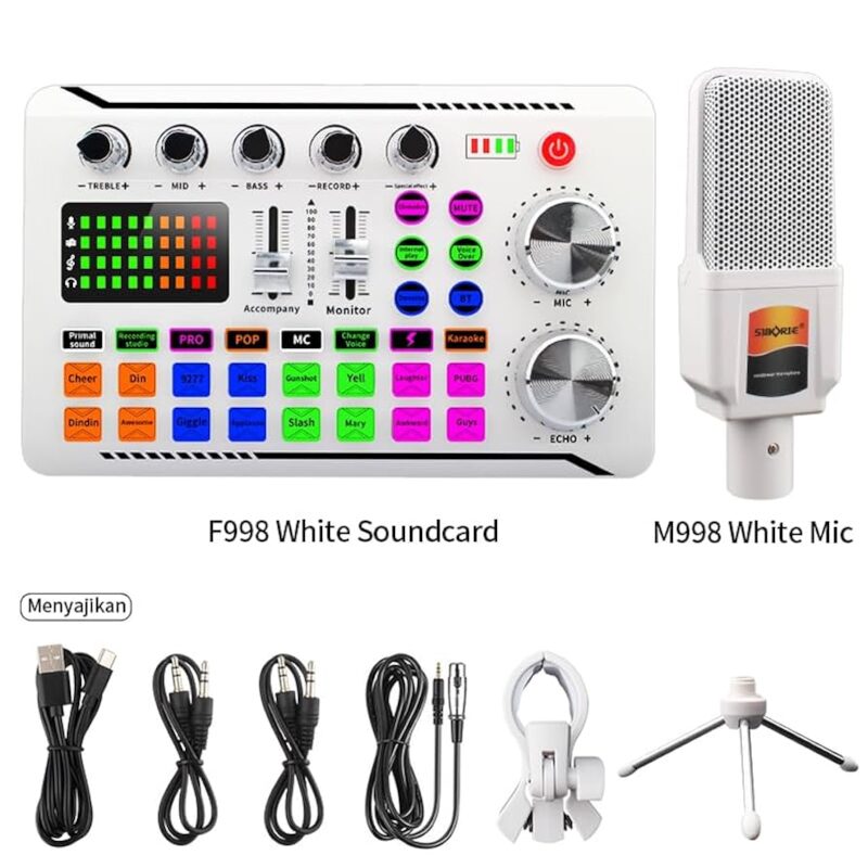Bộ Micro Thu Âm Livestream F998 Pro+ M998 Set